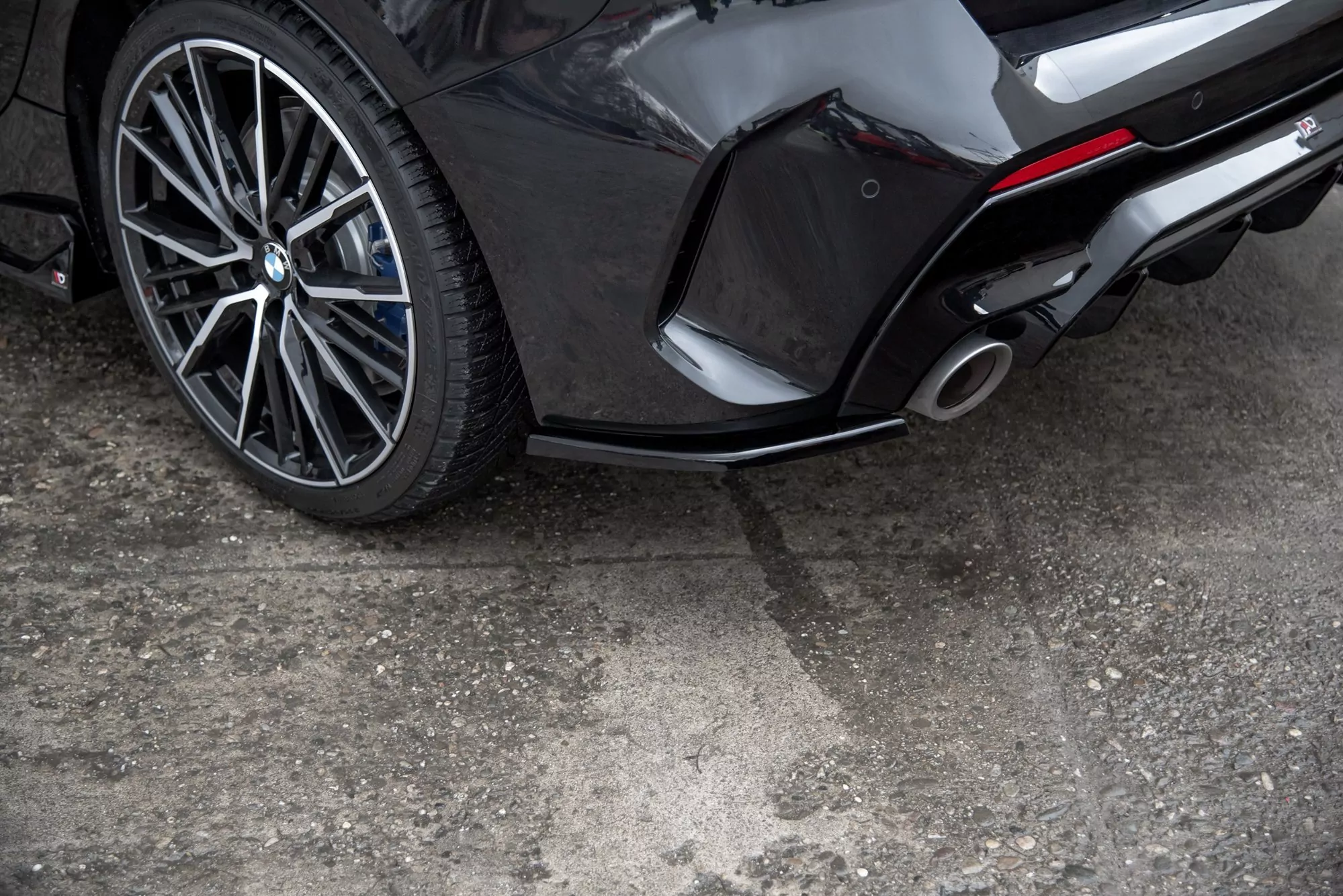 Heck Ansatz Flaps Diffusor Passend Für Diffusor V.2 Passend Für BMW 1er F40 M-Paket/ M135i Schwarz Hochglanz Schwarz Hochglanz