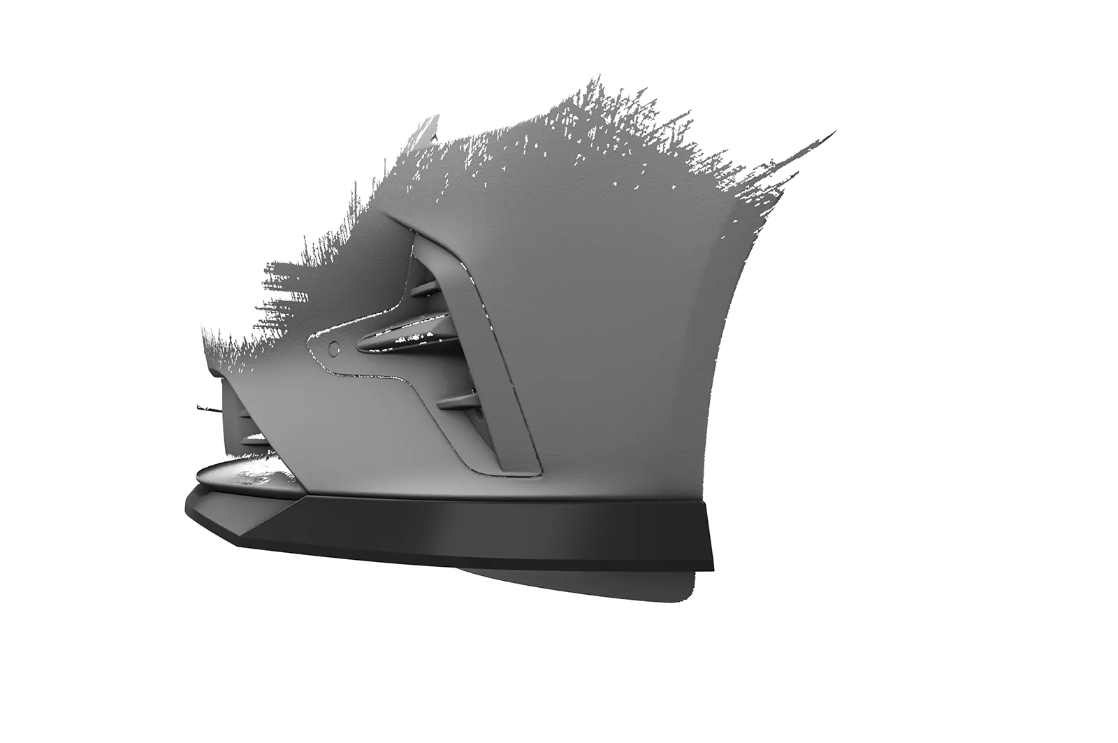 Cup-Spoilerlippe mit ABE für Opel Insignia B CSL882 Schwarz Strukturiert