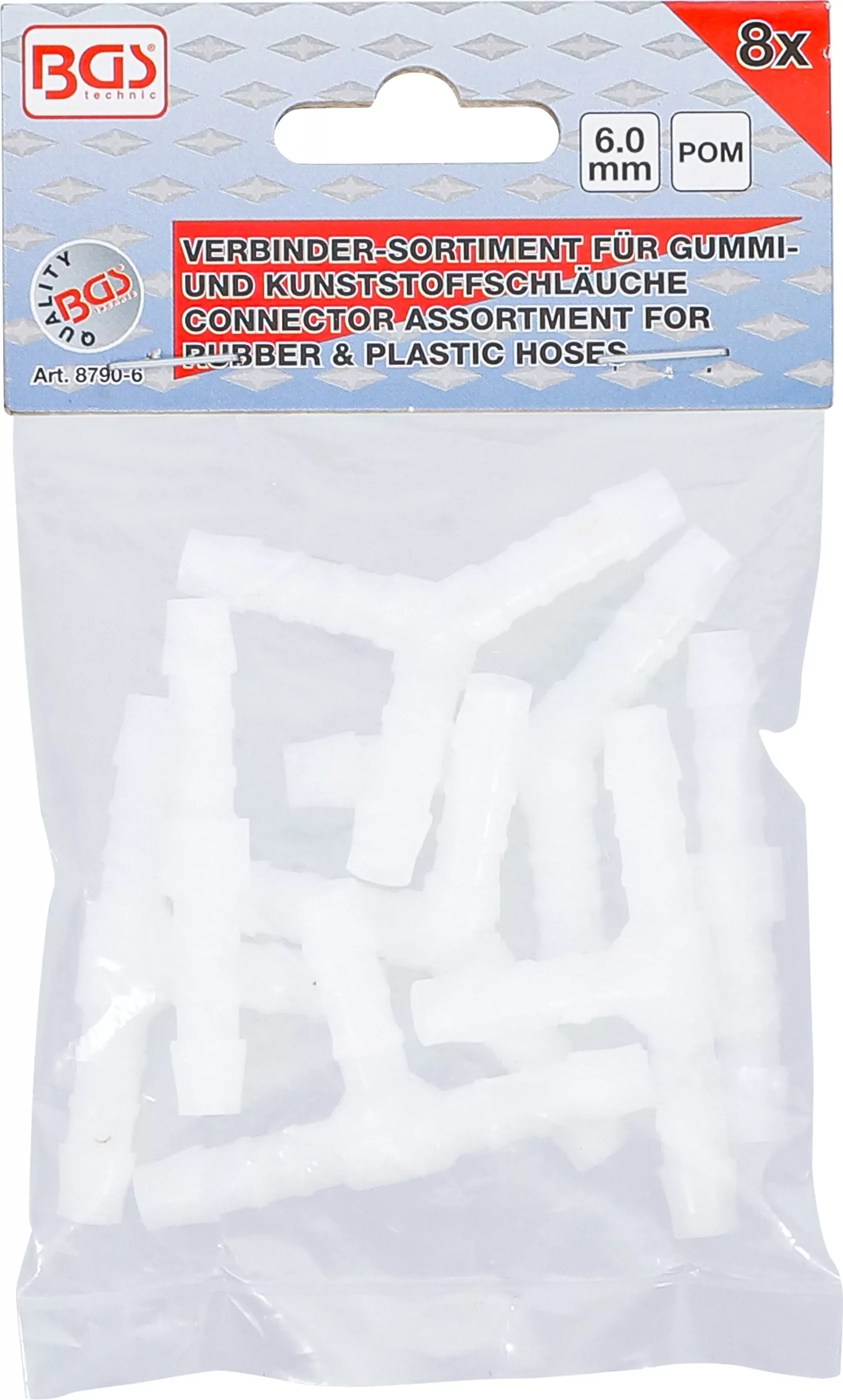 Schlauchverbinder-Sortimente | kraftstoffbeständig | 6 mm | 8 tlg.