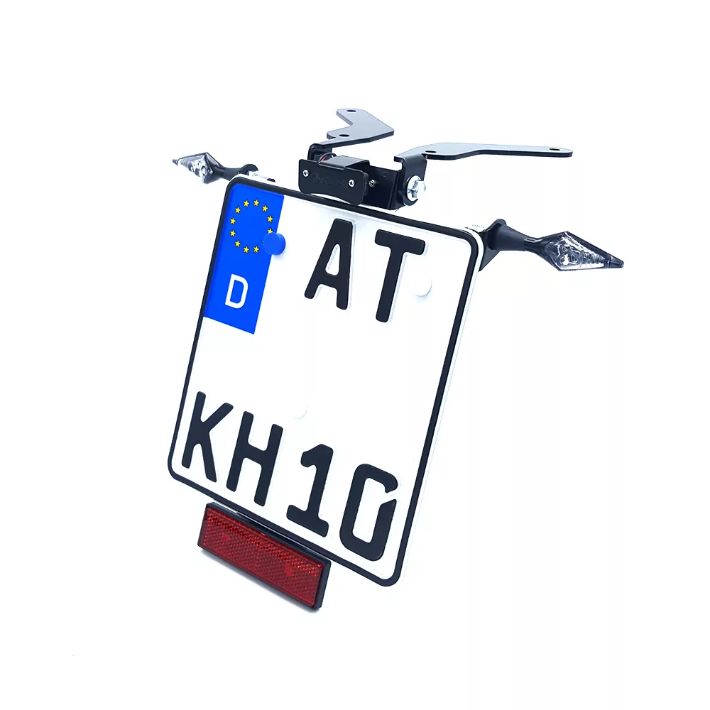 alpha Technik Kennzeichenhalter für Kawasaki Z750,Z1000,ZR750L,ZRT0; Typ ZR750L; Modelljahr 2007-