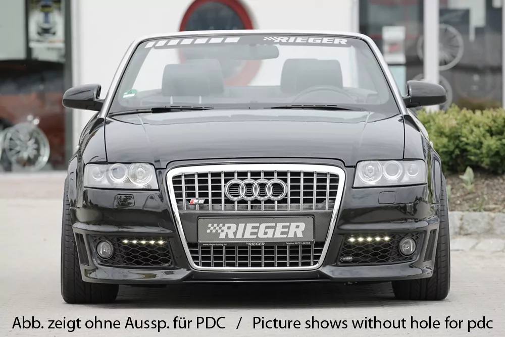 Rieger Spoilerstoßstange für Audi A4 (8H) - Cabrio 04.02-12.05 (bis Facelift) carbon optik