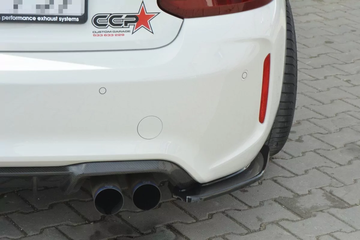 Heck Ansatz Flaps Diffusor Passend Für Diffusor Passend Für BMW M2 (F87) COUPÉ Schwarz Hochglanz Schwarz Hochglanz