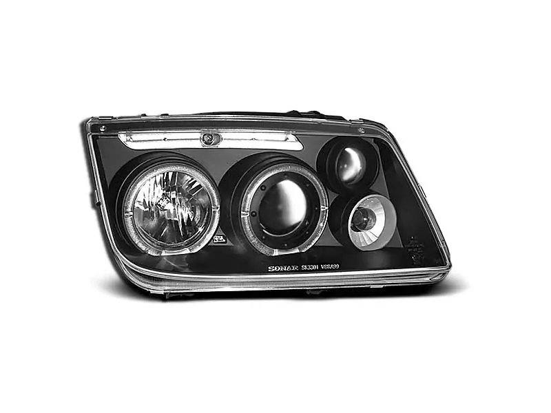 HEADLIGHTS ANGEL EYES BLACK fits VW BORA 09.98-07.05