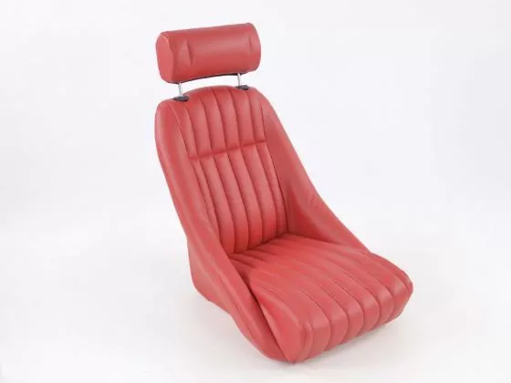 FK Oldtimersitze Auto Vollschalensitze Set Montgomery im Retro-Look rot