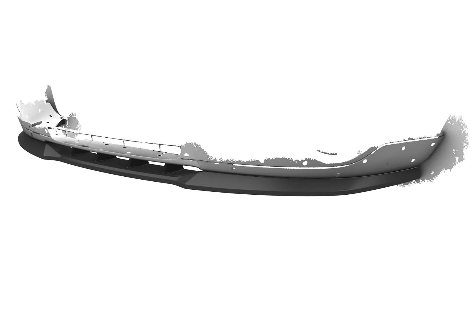 Cup-Spoilerlippe mit ABE für Audi A3 (8P/8PA) CSL497 Schwarz Strukturiert