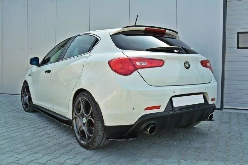Heck Ansatz Flaps Diffusor Passend Für Diffusor Passend Für ALFA ROMEO GIULIETTA Schwarz Hochglanz Schwarz Hochglanz