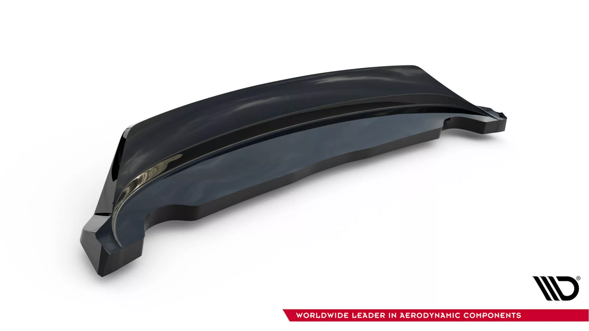 Hinten Splitter (mit Einem Vertikalem Balken) Mazda 6 Limousine Mk3 Facelift Schwarz Hochglanz