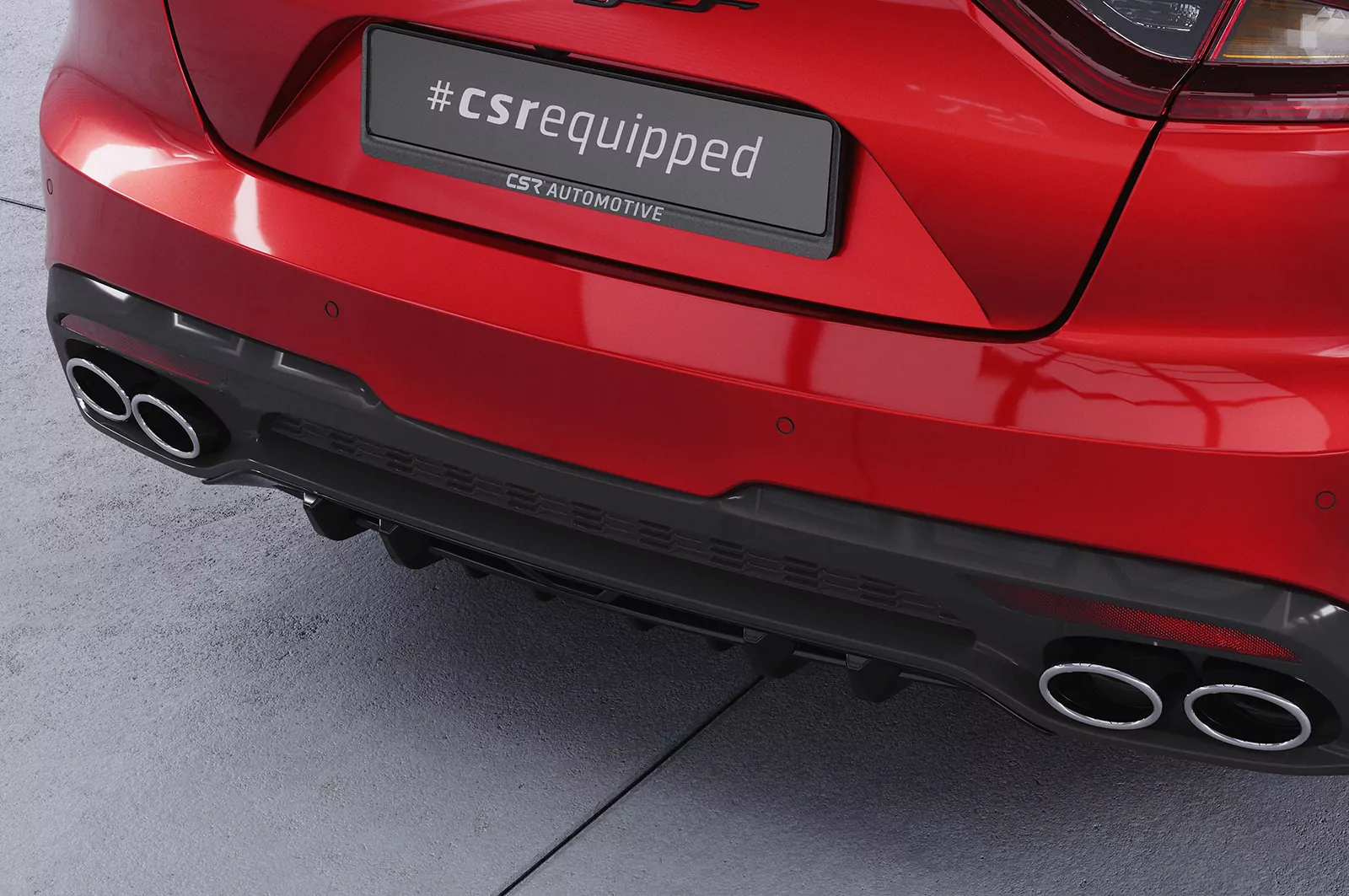 Heckansatz für Kia Stinger GT HA430 Schwarz Strukturiert