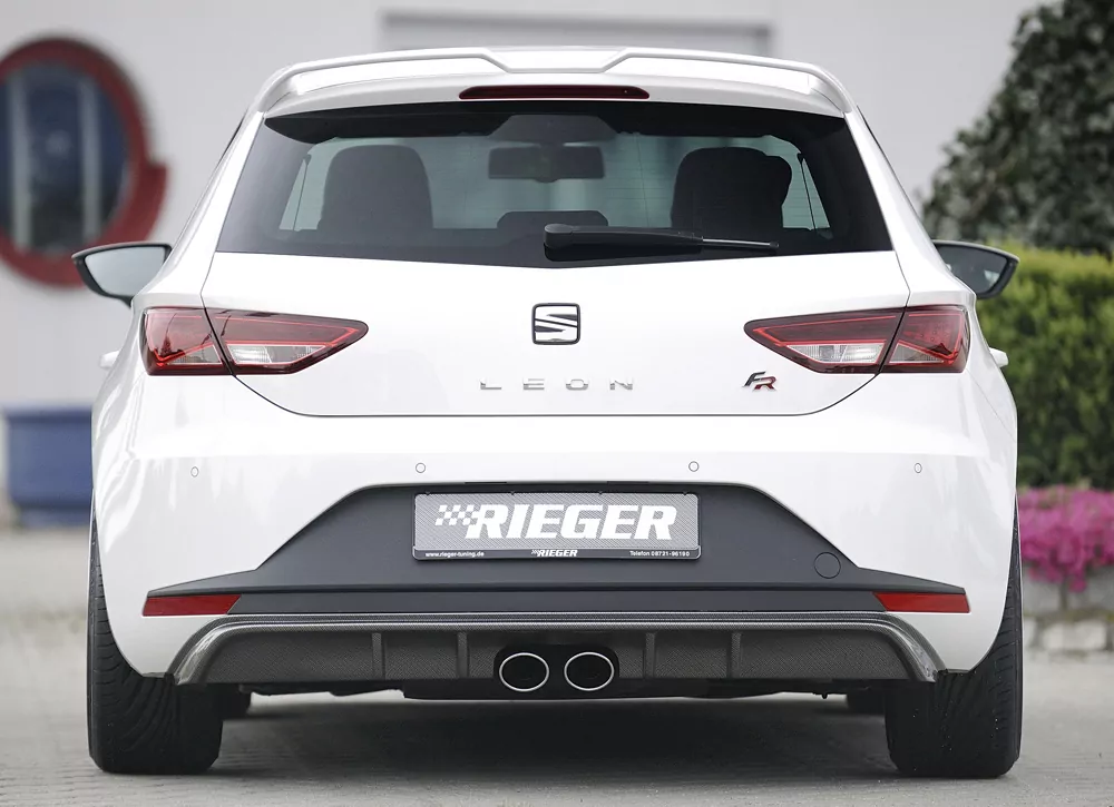 Remus Endschalldämpfer für VW Golf 7 3-tür.  2 Endrohre mittig, schräg, eingerollt, 93x74 mm