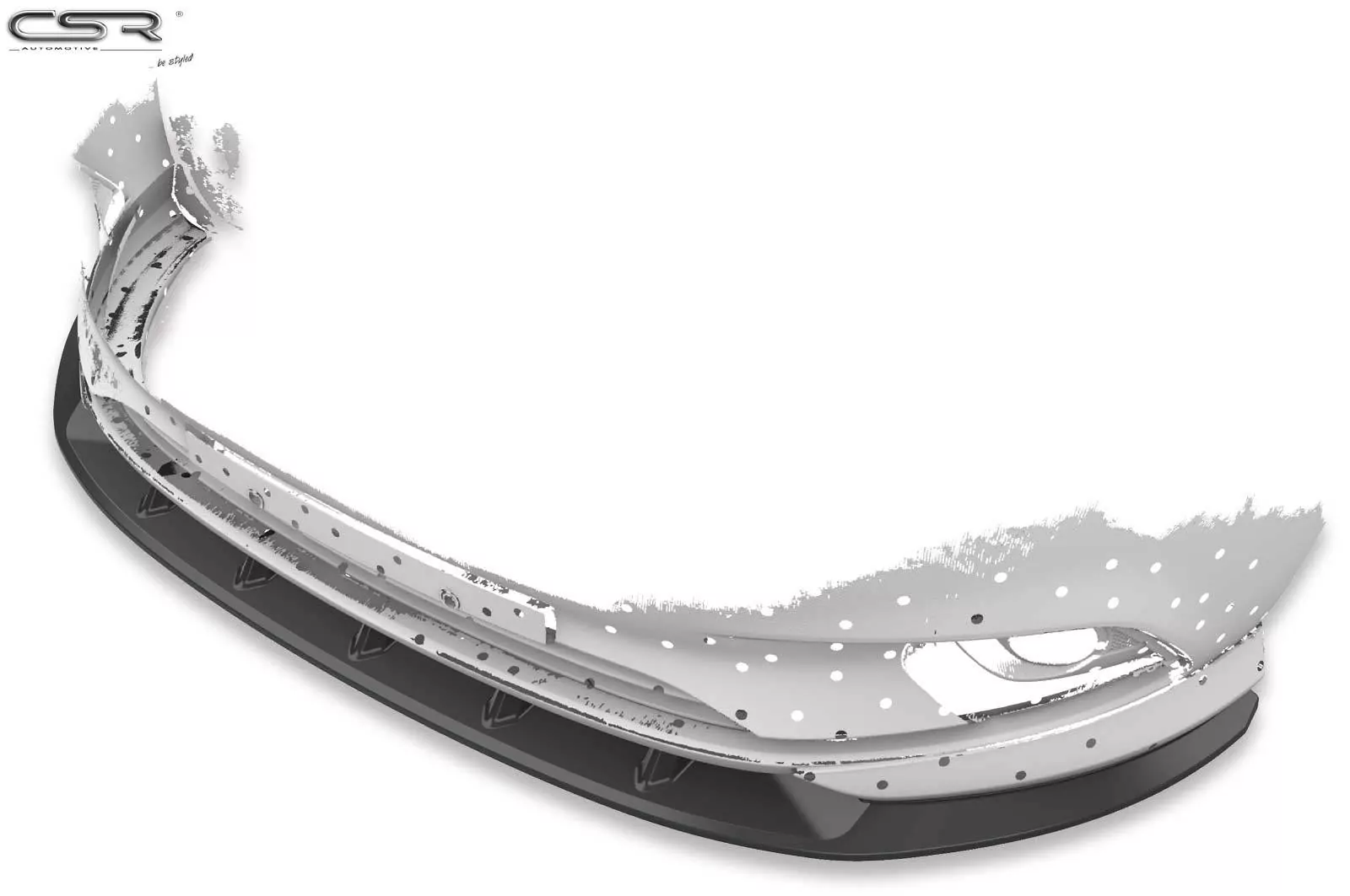 Cup-Spoilerlippe mit ABE für Opel Corsa E OPC-Line CSR- Lackierfreundlich (schwarz matt)