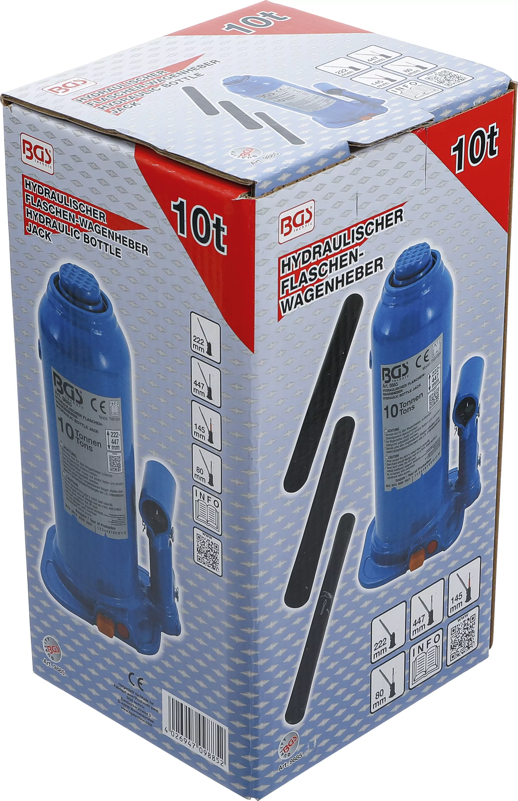 Hydraulischer Flaschen-Wagenheber | 10 t