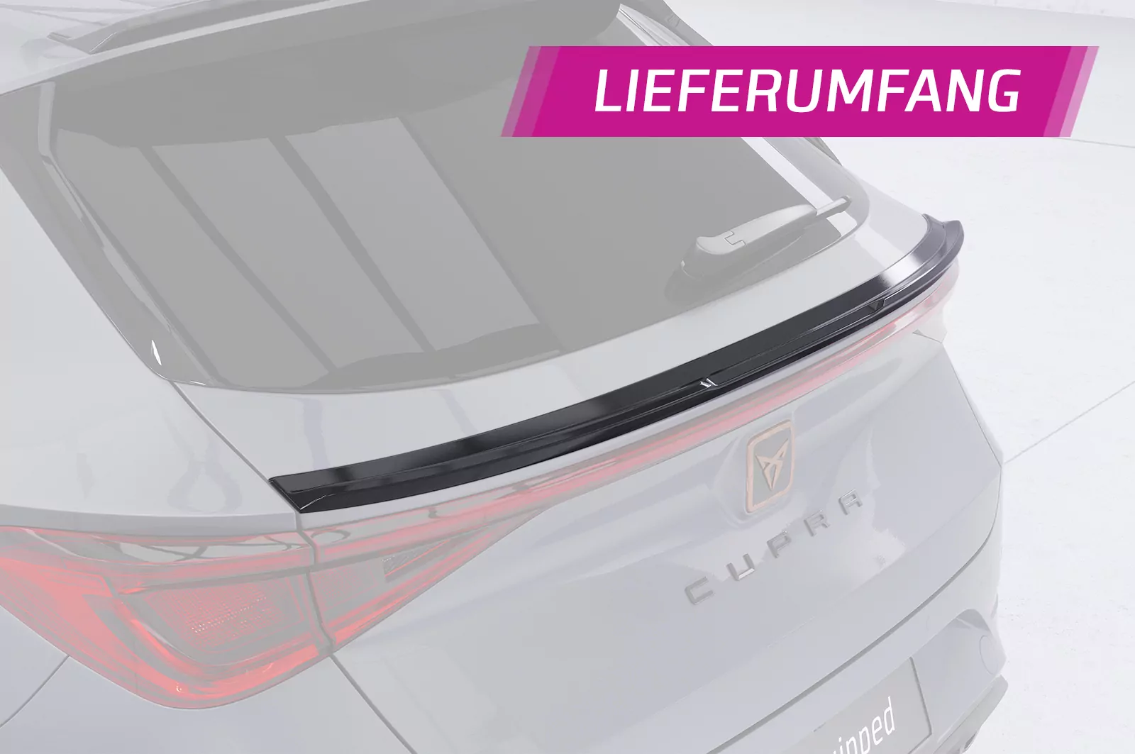 Heckflügel mit ABE für Seat / Cupra Leon 4 (Typ KL) ST HF146 Schwarz Strukturiert