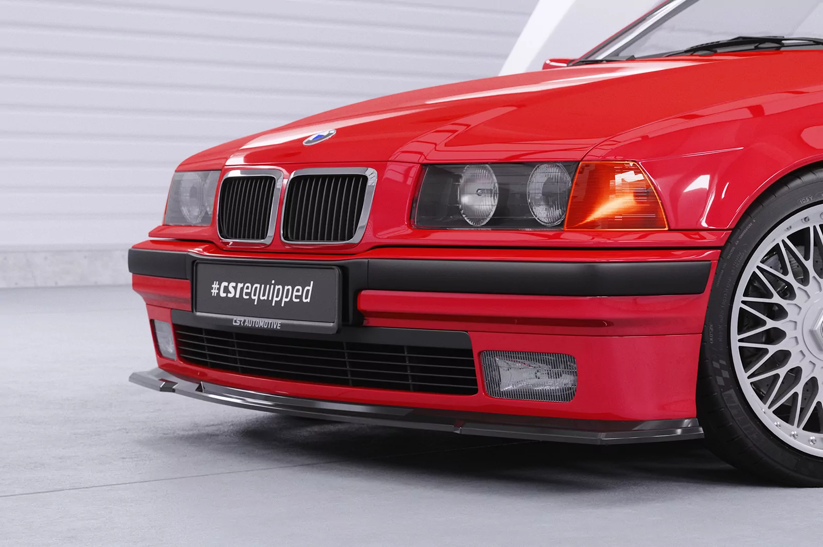 Cup-Spoilerlippe mit ABE für BMW 3er E36 Compact CSL818 Schwarz Strukturiert