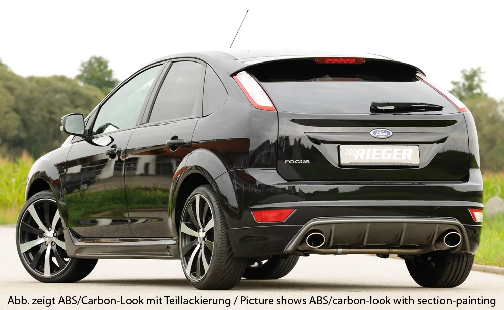 Rieger Heckschürzenansatz für Ford Focus 2 - 3-tür. 02.08-01.11 (ab Facelift) carbon optik