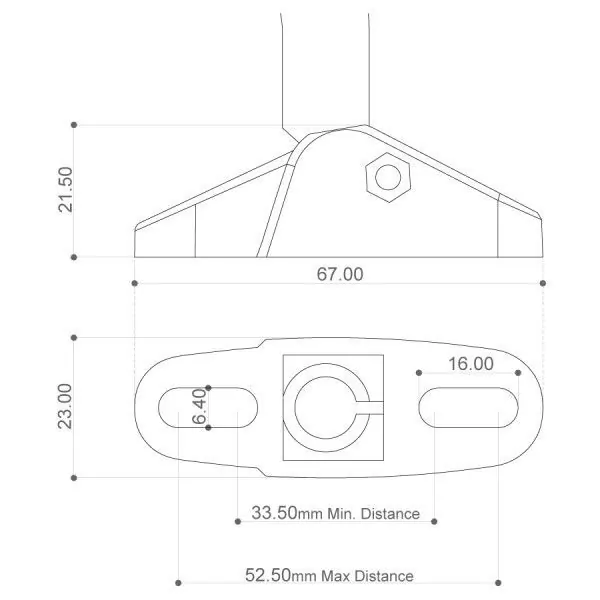 Barracuda Rückspiegel RACE schwarz matt