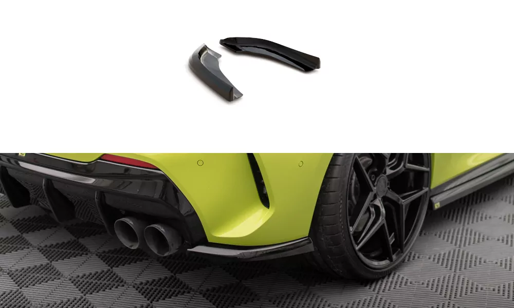 Heck Ansatz Flaps Diffusor V.5 Für (Für Heckansatz V.3) BMW 1er M-Paket /  M135i / 128ti F40 Schwarz Hochglanz