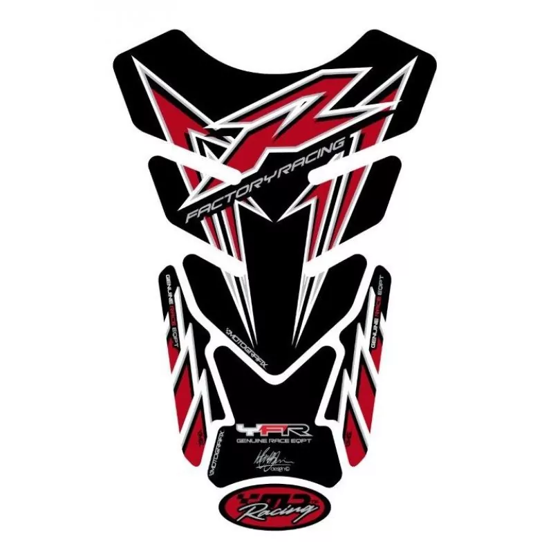 Motografix Yamaha YZF R6 / R1 / R25 / R3 3D Gel Tank Pad Protector TY010RKS