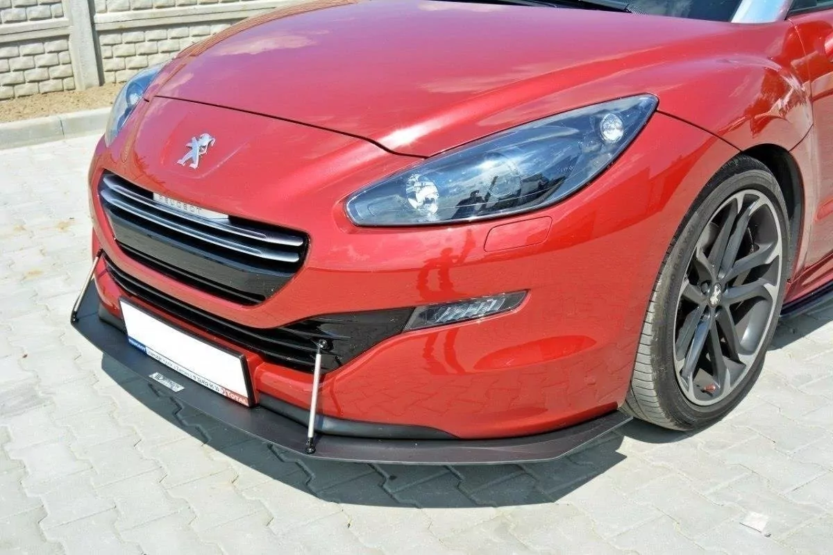 Front Ansatz Passend Für PEUGEOT RCZ Facelift passend Für : Peugeot RCZ Facelift Version 2012-2015Lieferumfang:SPLITTER /Frontansatz Mit KoppelstangenMontage-Kit (Schrauben)MontageanleitungWITHOUT Wings !
