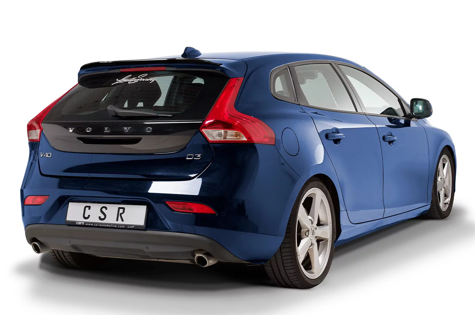Heckflügel mit ABE für Volvo V40 HF857 Schwarz Strukturiert