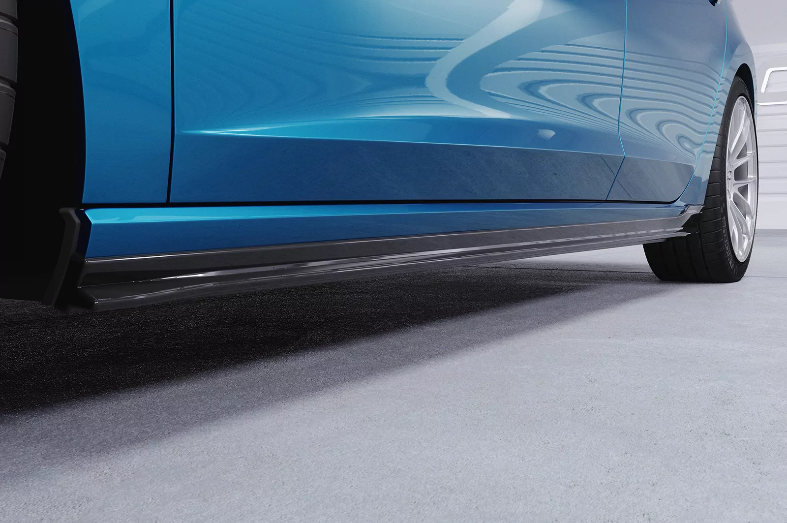 Seitenschweller für Seat Leon 3 (5F) ST / 5-Türer SS468 Strukturiert (schwarz matt)