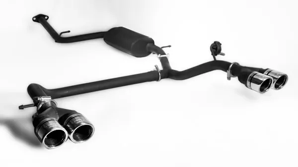 Ulter Sportauspuff für Toyota IQ 2009-2015 4 Duplex Endrohre rund Ø70