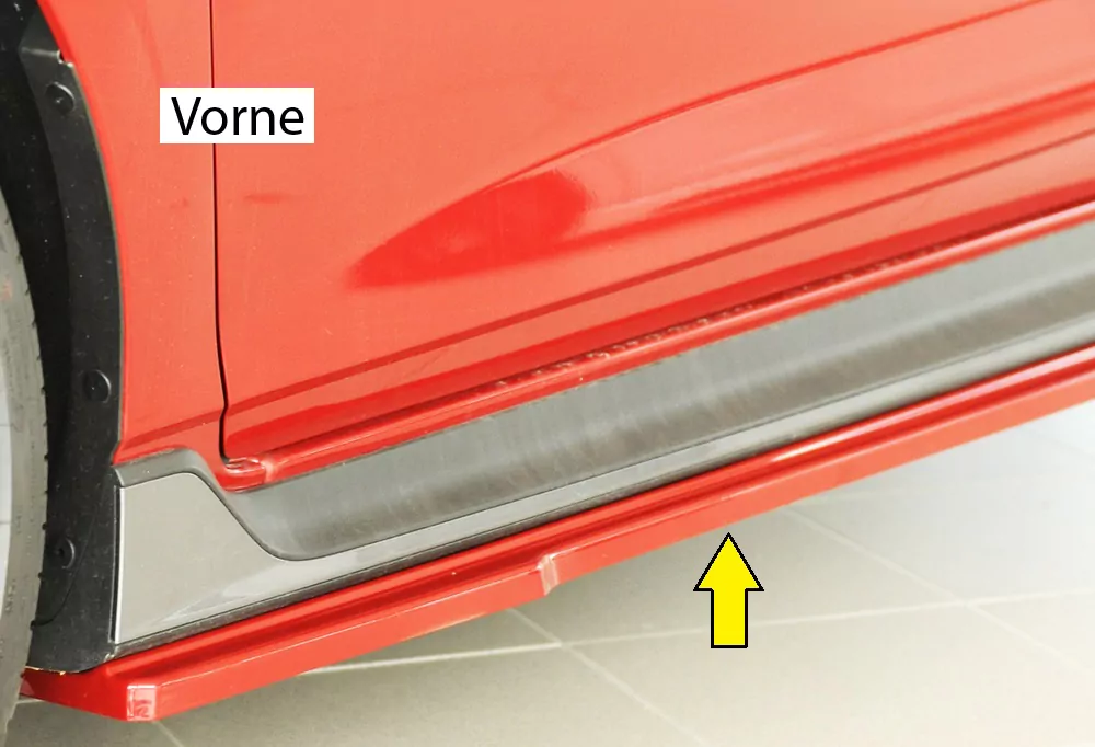 Rieger Seitenschweller links ansatz matt schwarz für Hyundai i20 N-Performance  (BC3) 5-tür. (Schrägheck) 04.21-