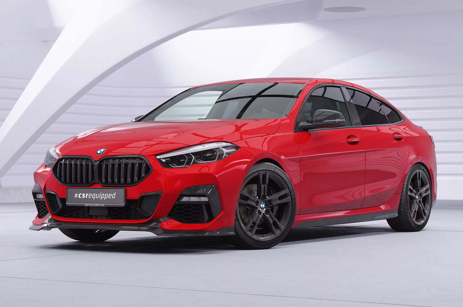 Cup-Spoilerlippe mit ABE für BMW 2er (F44) M-Sport / M2 CSL593 Schwarz Strukturiert