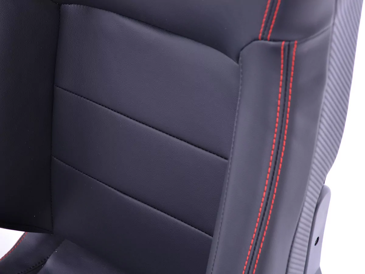 FK Sportsitze Auto Halbschalensitze Set Stuttgart Kunstleder schwarz Carbon-Look