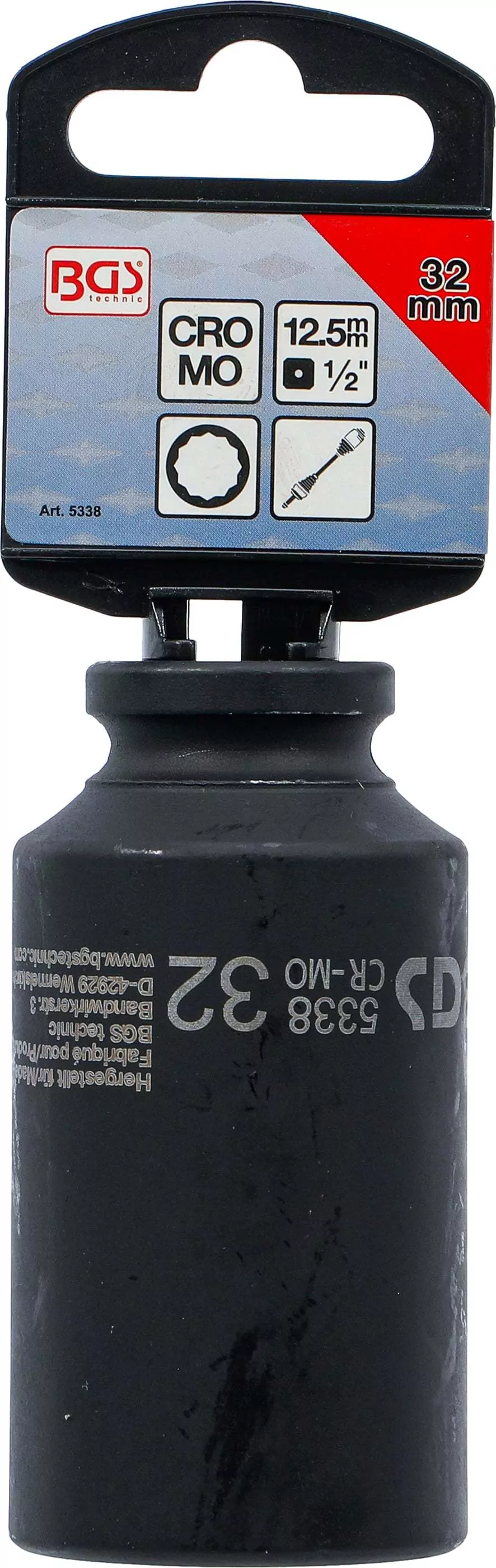 Kraft-Steckschlüssel-Einsatz Zwölfkant, tief | Antrieb Innenvierkant 12,5 mm (1/2") | SW 32 mm