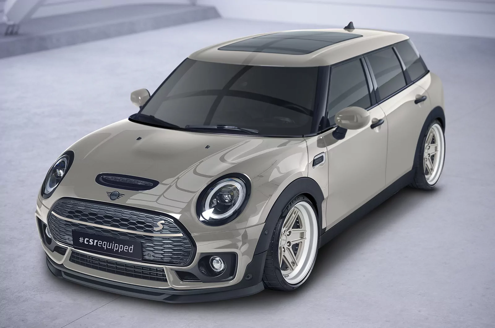 Cup-Spoilerlippe mit ABE für Mini Clubman F54 Cooper S CSL667 Schwarz Strukturiert