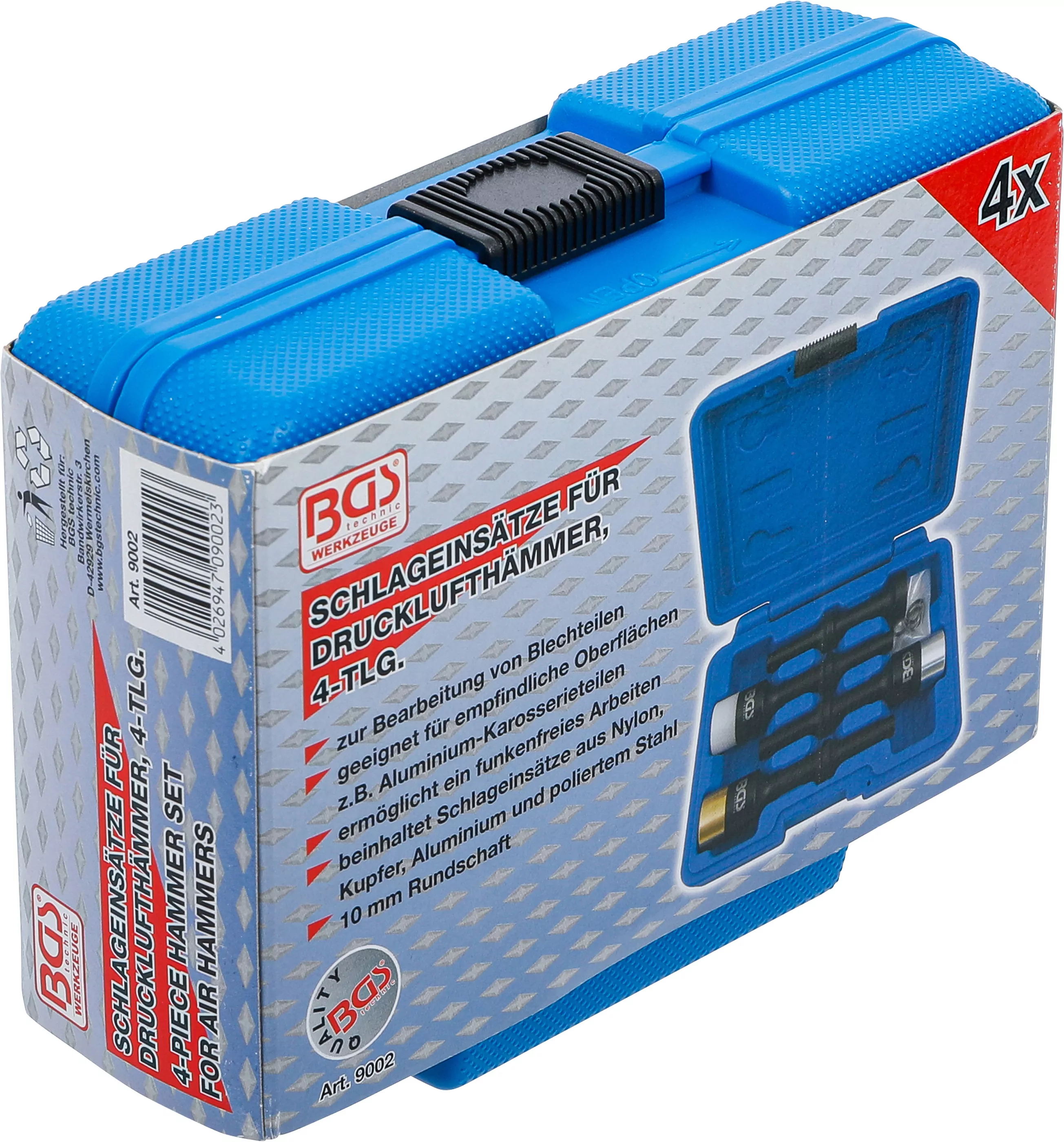 Schlag-Einsätze für Drucklufthämmer | 4-tlg.