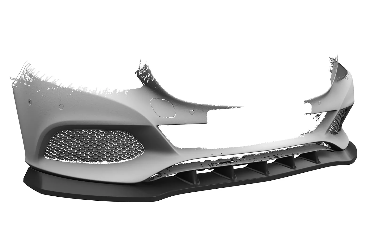 Cup-Spoilerlippe mit ABE für Mercedes Benz C-Klasse 205 CSL482-M Carbon Look (matt)