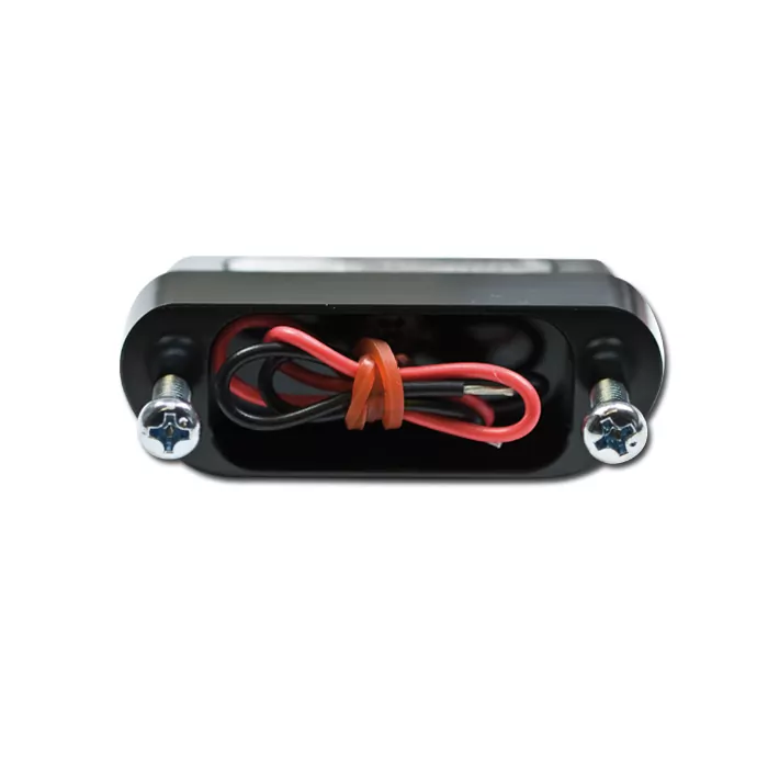 LED-Kennzeichenbeleuchtung "Zest" | schwarz | Alu Schraubenabstand: 45mm | E-geprüft  