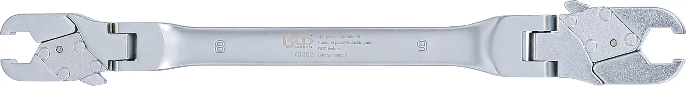 Bremsleitungsschlüssel mit Ratschenfunktion | SW 8 x 9 mm