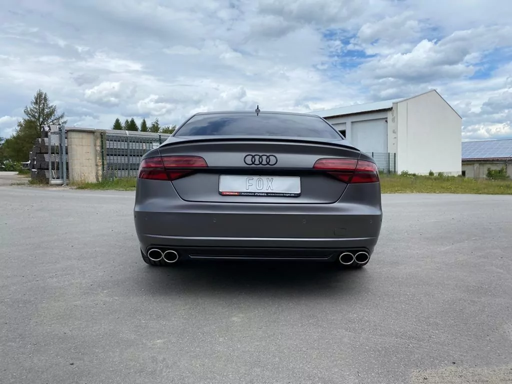 Audi S8 Typ 4H mit Abgasklappen  Endschalldämpfer rechts/links zweiflutig - 2x100x77 Typ 38 rechts/links