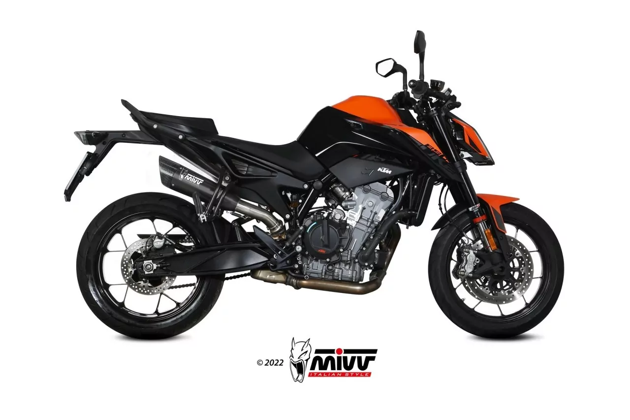 MIVV X-M5 Edelstahl Schwarz KTM 790 DUKE 18-20 - 790-890 DUKE 23-