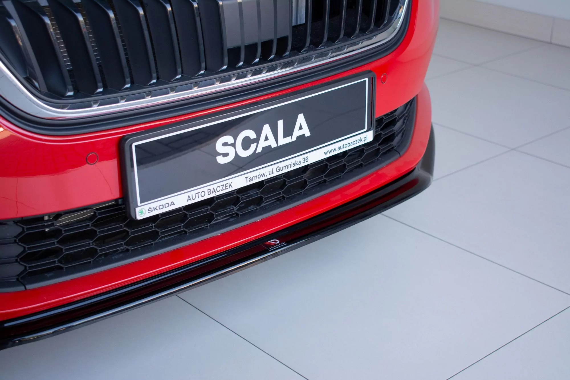 Front Ansatz Passend Für V.3 Passend Für SKODA SCALA Schwarz Hochglanz Schwarz Hochglanz