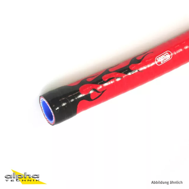 SAMCO SPORT Siliconschlauch Superflex in Flammen-Design 2 Farben wählbar Innendurchmesser 19 mm