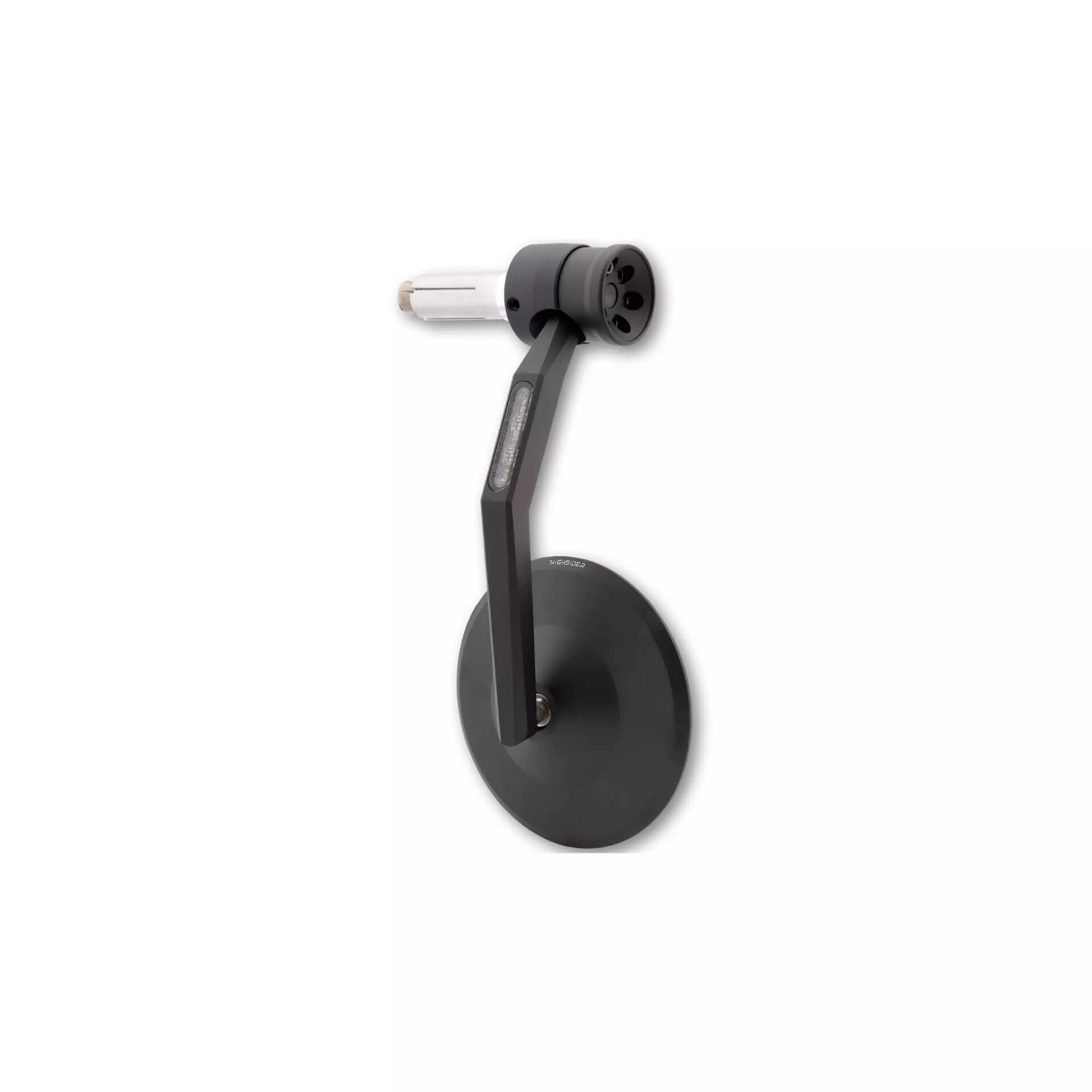 HIGHSIDER pro Lenkerendenspiegel Montana-RIM Schwarz Mit LED Blinker/Positionslicht (1Stck.)