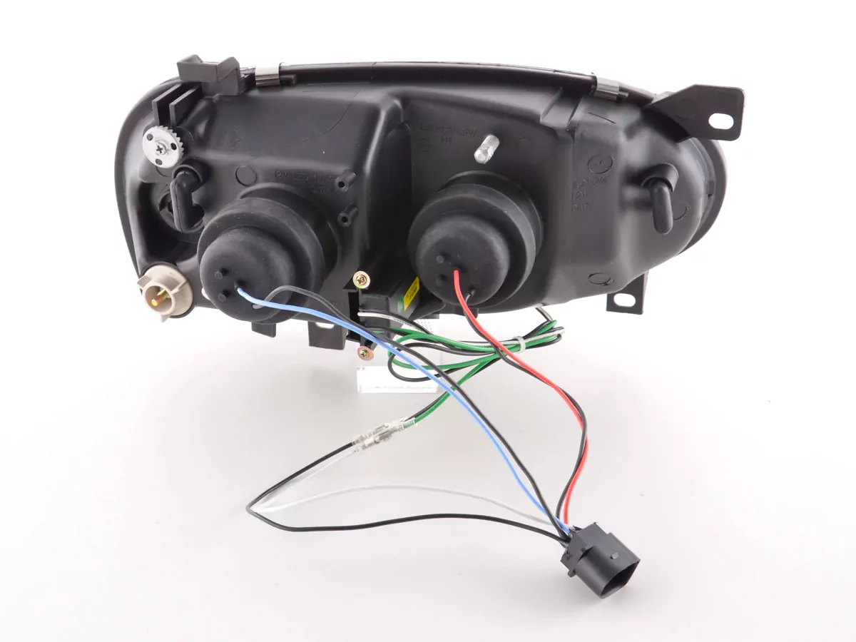 Scheinwerfer Set Daylight LED TFL-Optik VW Golf 3 Typ 1HXO 1EXO Bj. 91-97 schwarz
