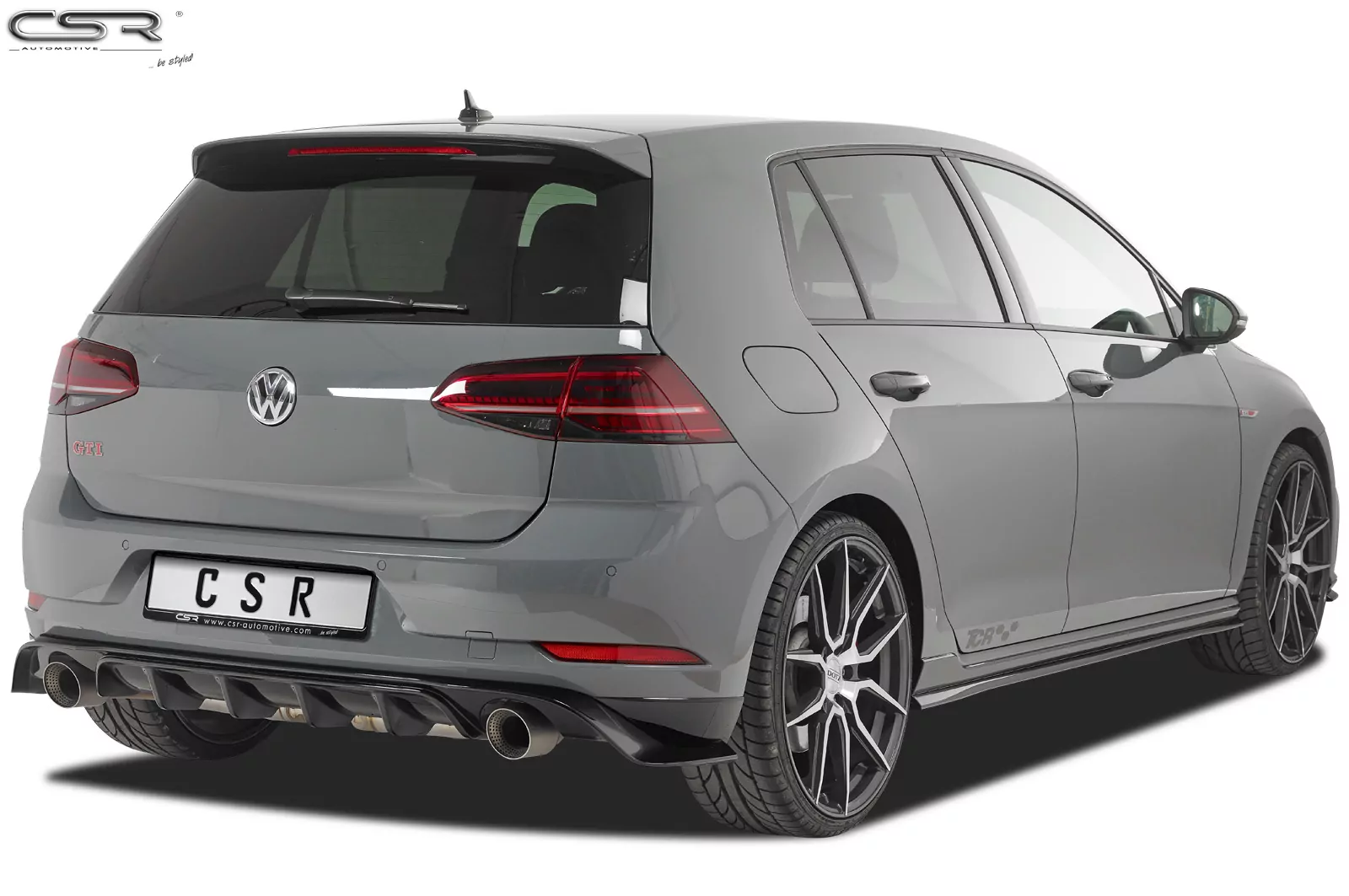 Heckansatz für VW Golf 7 TCR HA232 Schwarz Strukturiert