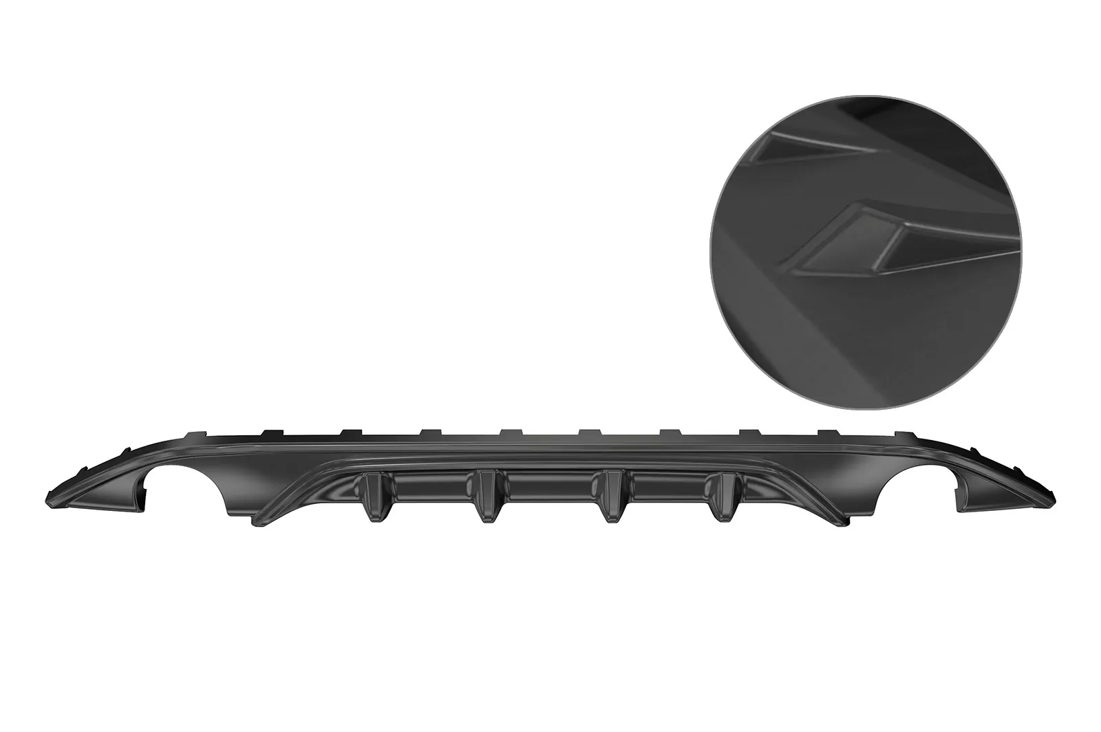 Heckansatz für VW Golf 7 Basis/GTI/GTD/GTE/e-Golf Lackierfreundlich (schwarz matt)