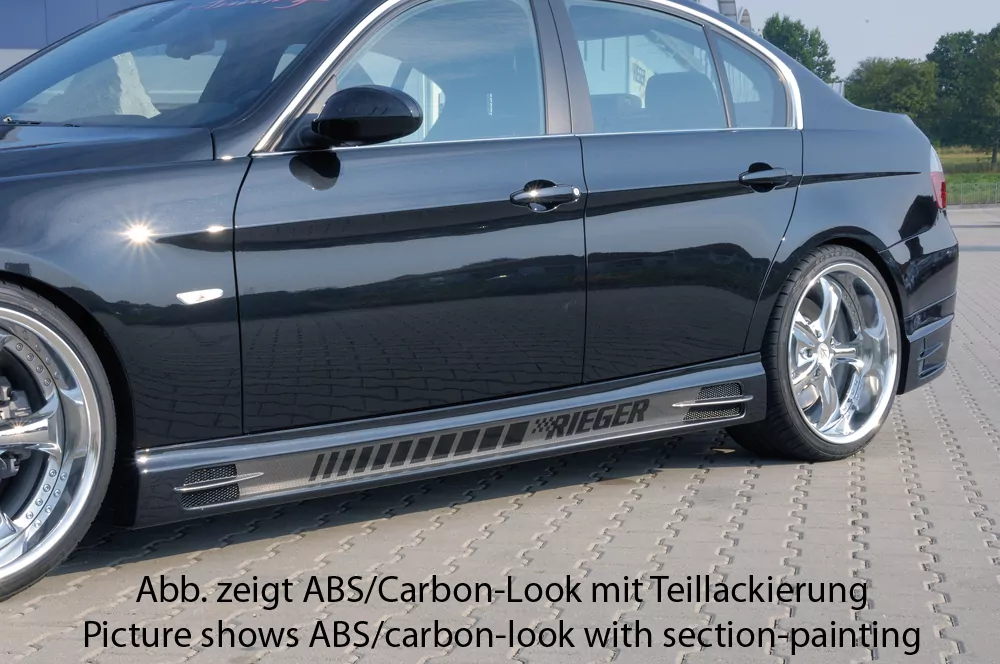 Rieger Seitenschweller rechts  carbon look für BMW 3er E90  09.08- (ab Facelift) LCI