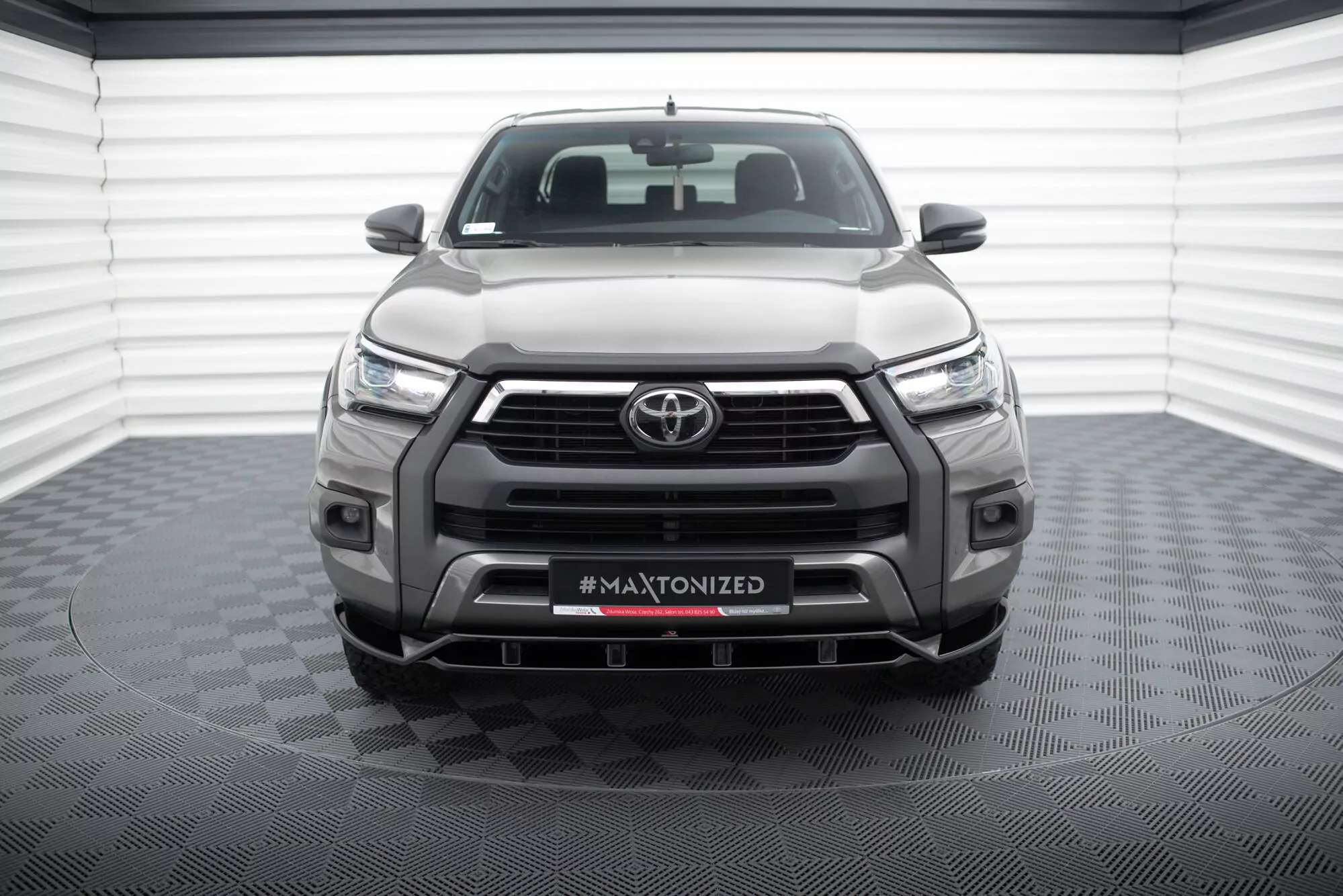 Front Ansatz Für Toyota Hilux Invincible Mk8 Facelift Schwarz Hochglanz