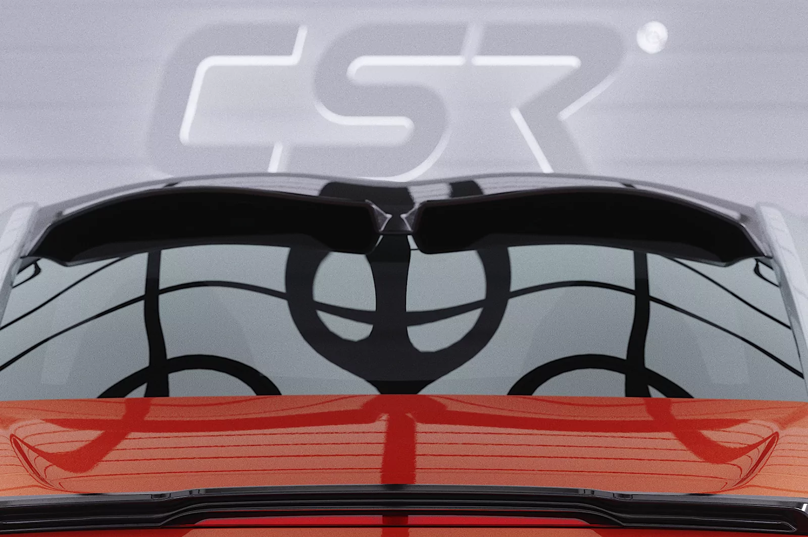 Heckscheibenblende für Peugeot RCZ HSB109 Schwarz Strukturiert