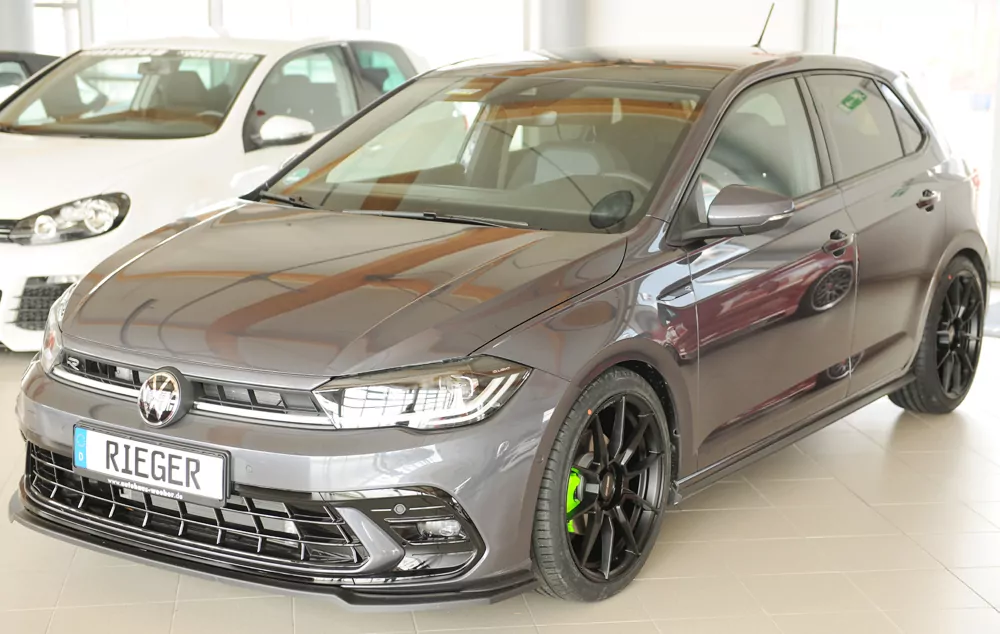 Rieger Spoilerschwert matt schwarz für VW Polo (AW) R-Line 5-tür. 06.21- (ab Facelift)