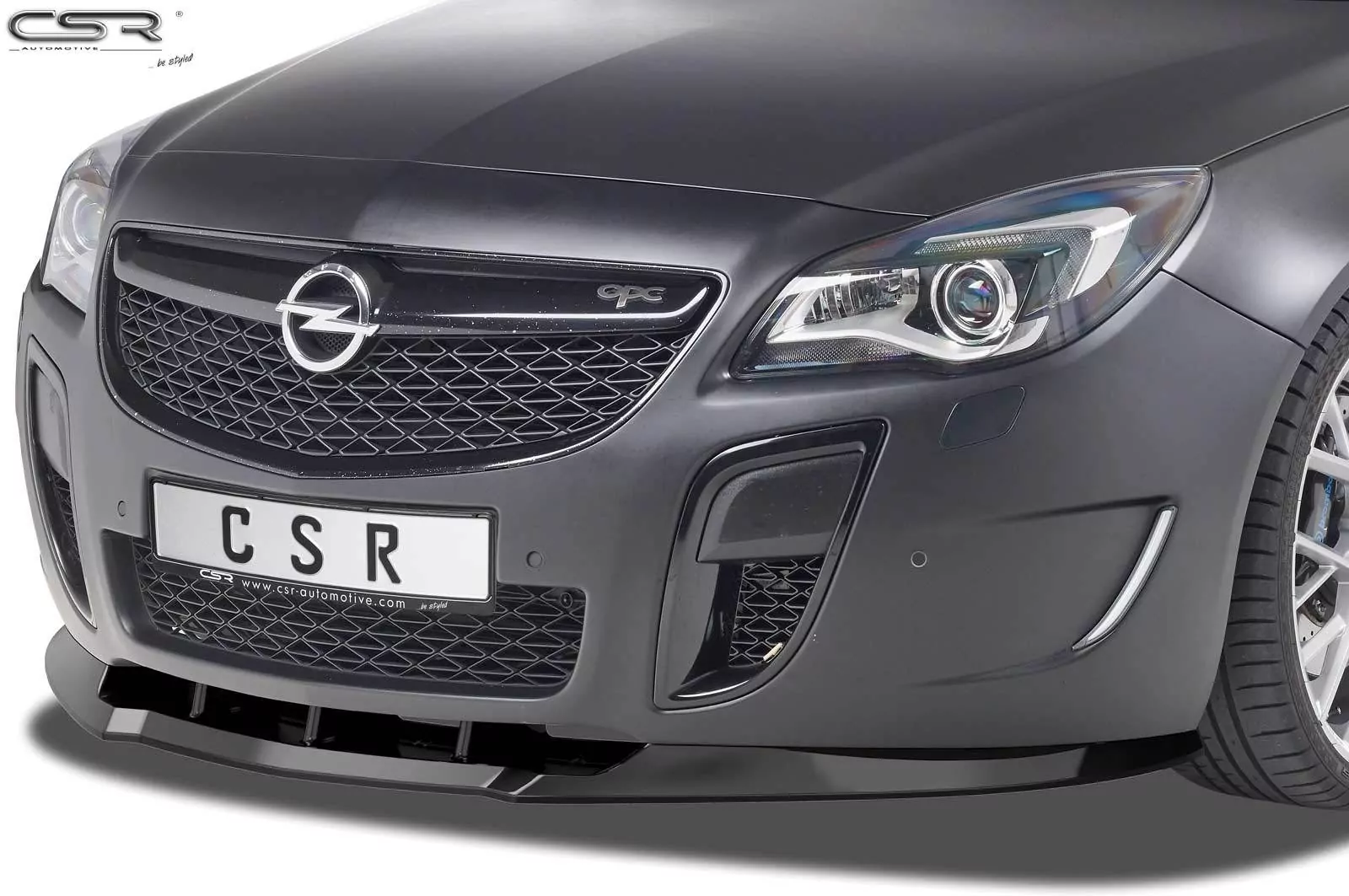 Cup-Spoilerlippe mit ABE für Opel Insignia A OPC Facelift CSL109 Strukturiert (schwarz matt)