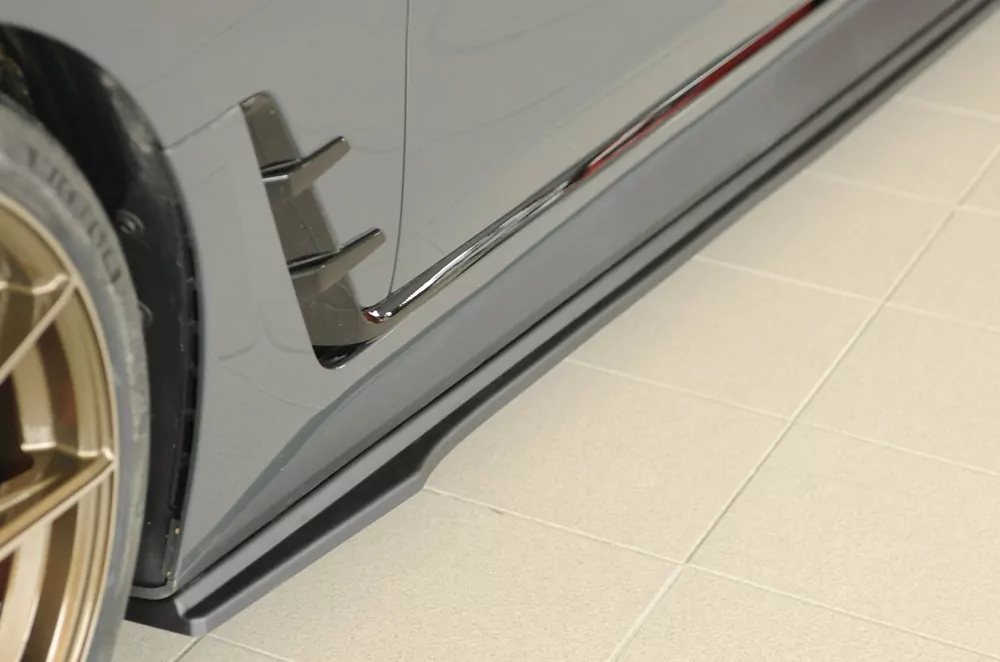 Rieger Seitenschweller links ansatz matt schwarz für BMW i4 M G26  (G4C) Gran Coupé (5-tür.) 11.21-