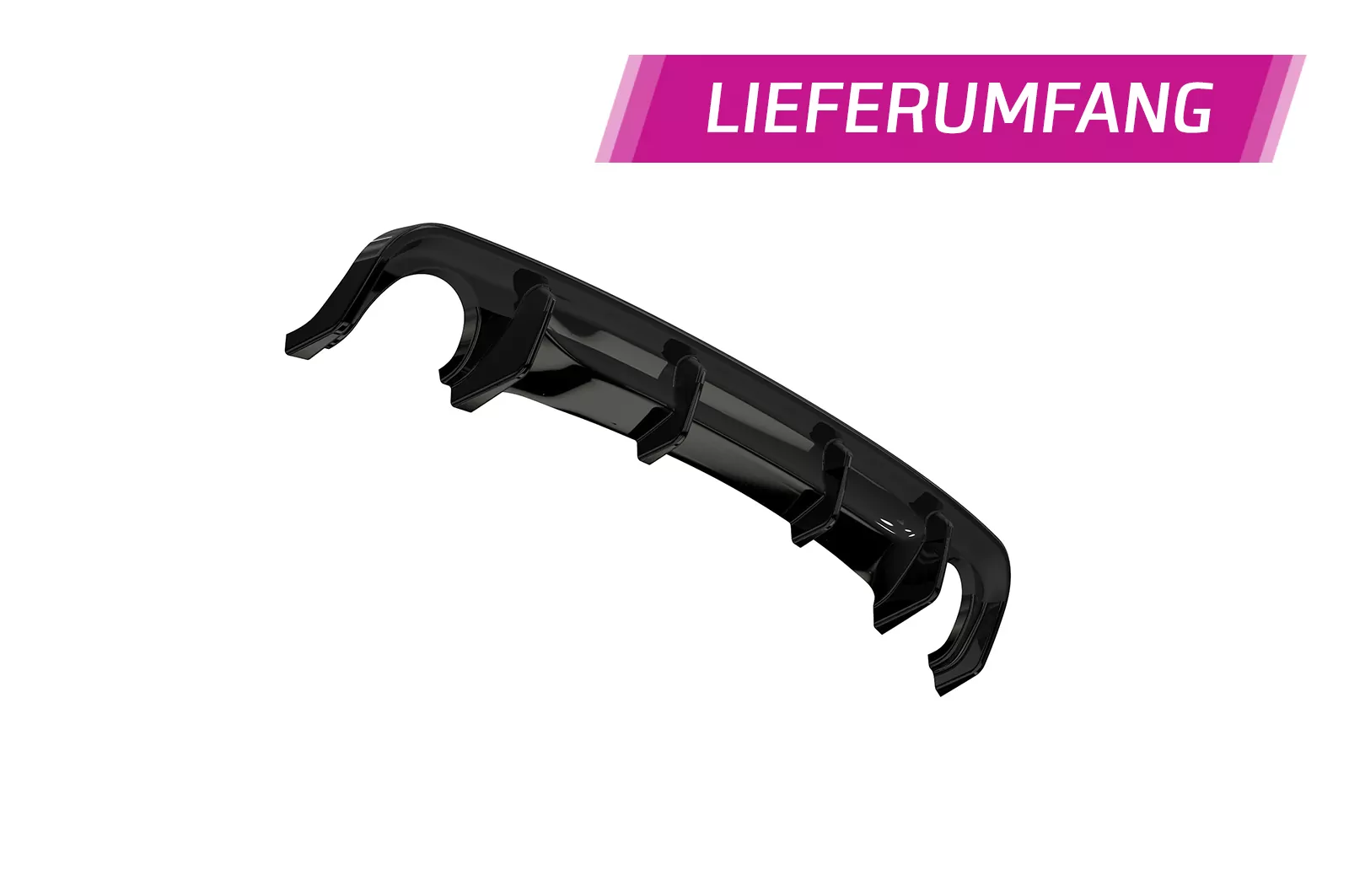 Heckansatz für BMW 2er (F22 / F23) Coupe und Cabrio HA273 Strukturiert (schwarz matt)