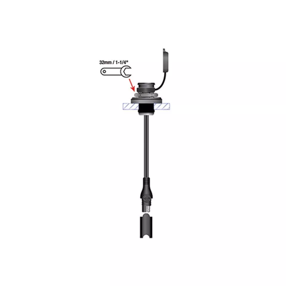 OPTIMATE Wetterfeste Einbau-SAE-Buchse